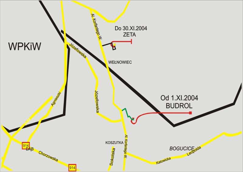 Mapa pnocnych Katowic: jak do nas dojecha, ZETA i BUDROL. Przeszukaj ten obrazek, bo jest troch odnonikw do dalszych zdj!